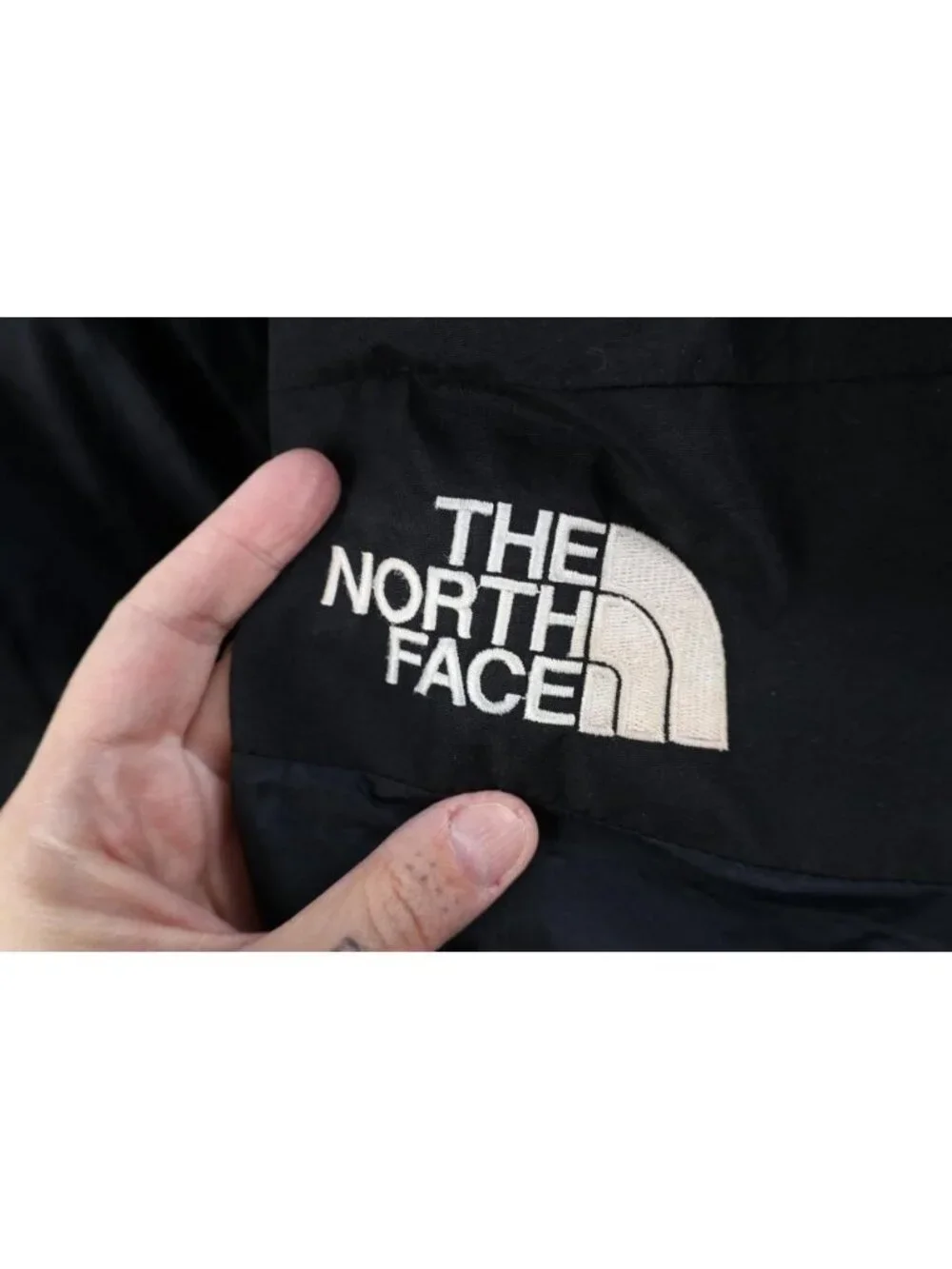 Vtg 90s The North Face Mens Medium Goretex Waterproof Hooded Rain Jacket Black
